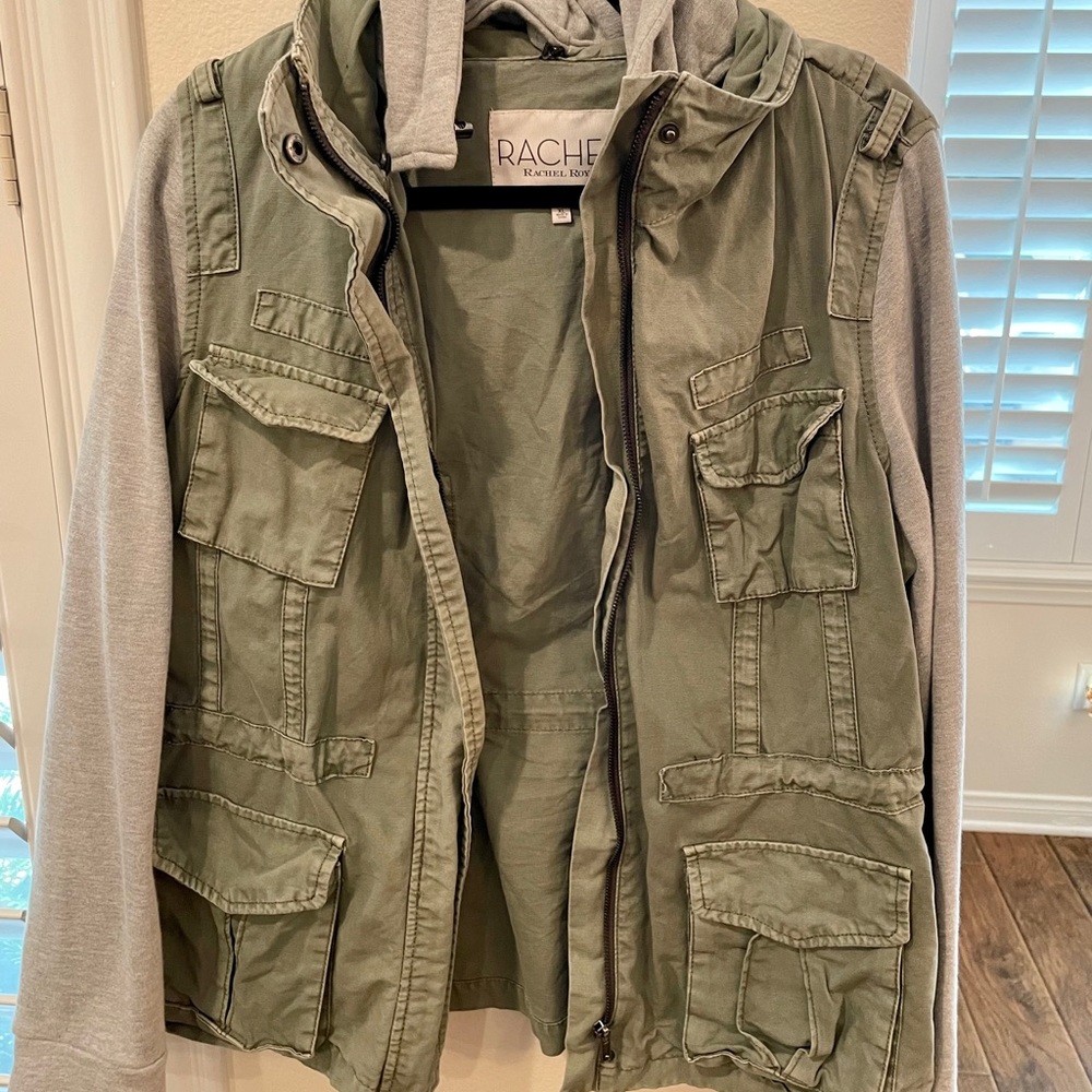 RACHEL Rachel Roy two tone military jacket